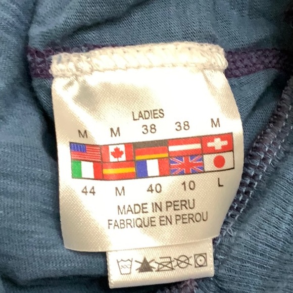 Spyder VNECK SLUB ATHLETIC TOP - Blue/Purple/Yellow - Picture 10 of 12